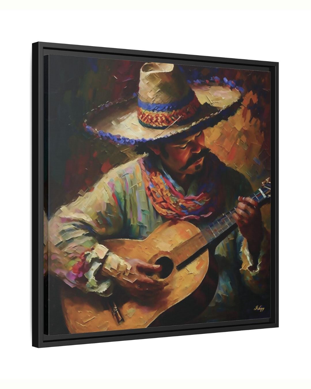 Mexican Guitarist Canvas Wall Art Print, Colorful Latin Music Painting, Cultural Fiesta Home Decor, Framed Music Lover Wall Art
Celebrate Latin culture with this vibrant canvas print of a Mexican guitarist in colorful traditional attire. A perfect centerpiece for music lovers and art collectors, this painting brings rhythm, passion, and heritage to your living room, dining area, or studio. A striking tribute to music and culture.