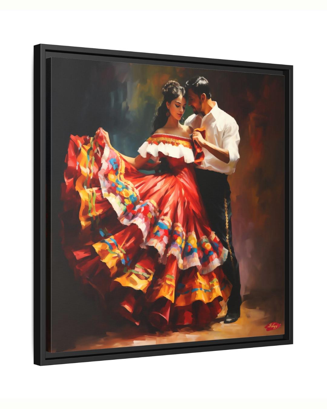 Mexican Dance Wall Art Canvas, Colorful Folklorico Painting Print, Framed Latin Dance Home Decor, Fiesta Vibrant Wall Art
Celebrate the vibrant energy of Mexican folkloric dance with this stunning canvas print. Featuring a couple dancing in vivid traditional attire, it brings passion and color to any space. Perfect for living rooms, dining rooms, or as a statement piece for lovers of Latin culture.