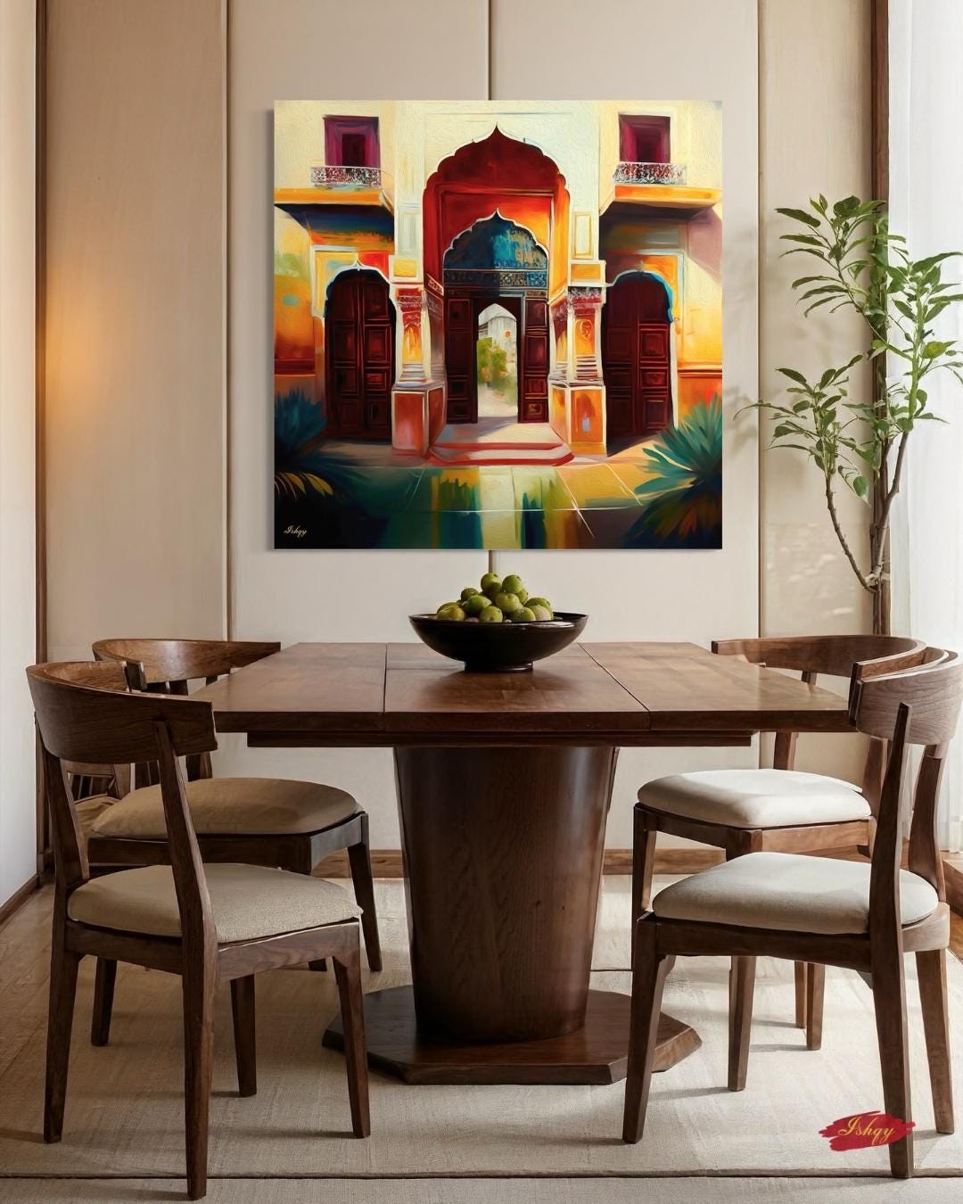 Indian Palace Wall Art Print, Vibrant Doorway Canvas, Mughal Architecture Wall Decor, Cultural Framed Art, Jaipur Painting Print
This colorful Indian palace wall art print captures the grandeur of Mughal architecture with intricate arches and vibrant tones. A perfect canvas for adding cultural elegance to your home, ideal for living rooms, hallways, or as a thoughtful gift for art lovers and travelers.