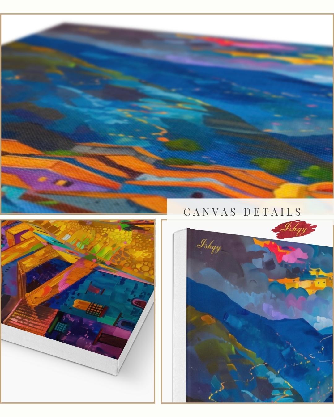 Cuzco Peru Wall Art Print, Vibrant Cityscape Canvas Painting, Colorful Andean Home Decor, Framed Wall Art, Gift for Her or Living Room. Cuzco at Twilight Peruvian cityscape art print with warm tones & mountain charm. Canvas & framed canv