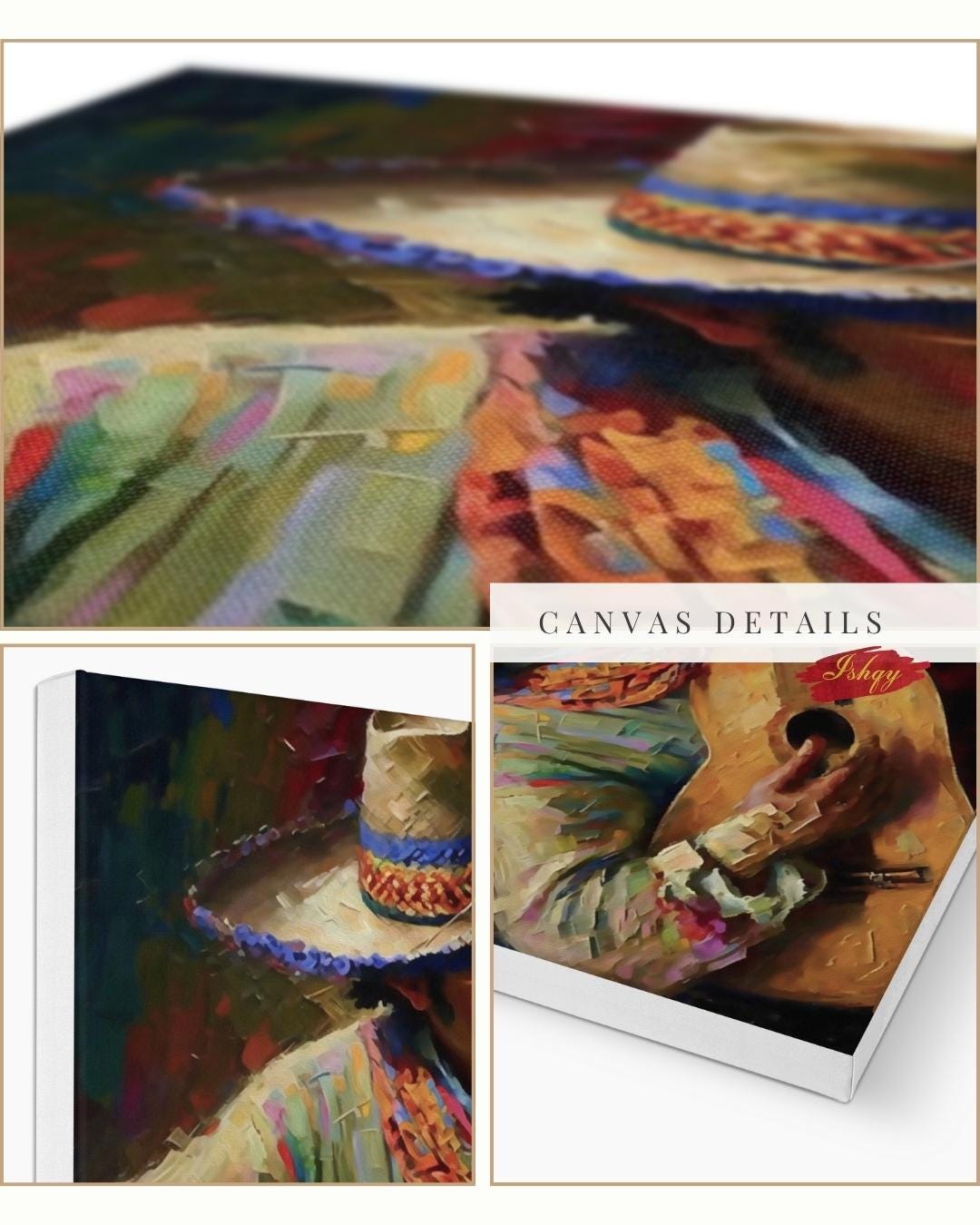Mexican Guitarist Canvas Wall Art Print, Colorful Latin Music Painting, Cultural Fiesta Home Decor, Framed Music Lover Wall Art
Celebrate Latin culture with this vibrant canvas print of a Mexican guitarist in colorful traditional attire. A perfect centerpiece for music lovers and art collectors, this painting brings rhythm, passion, and heritage to your living room, dining area, or studio. A striking tribute to music and culture.