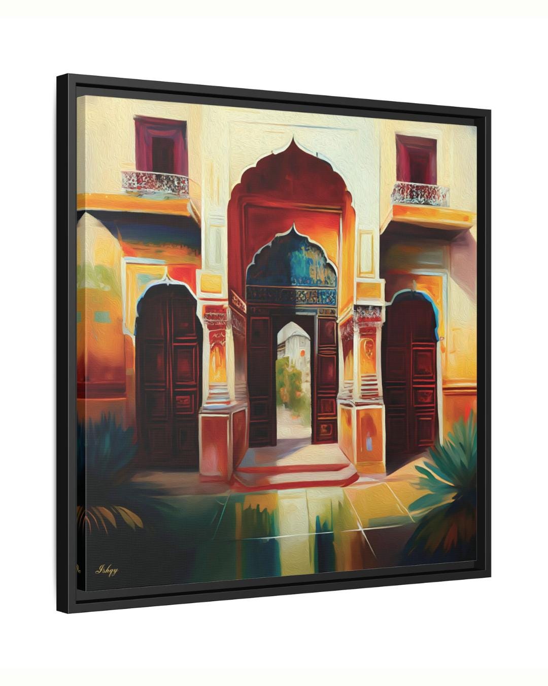 Indian Palace Wall Art Print, Vibrant Doorway Canvas, Mughal Architecture Wall Decor, Cultural Framed Art, Jaipur Painting Print
This colorful Indian palace wall art print captures the grandeur of Mughal architecture with intricate arches and vibrant tones. A perfect canvas for adding cultural elegance to your home, ideal for living rooms, hallways, or as a thoughtful gift for art lovers and travelers.