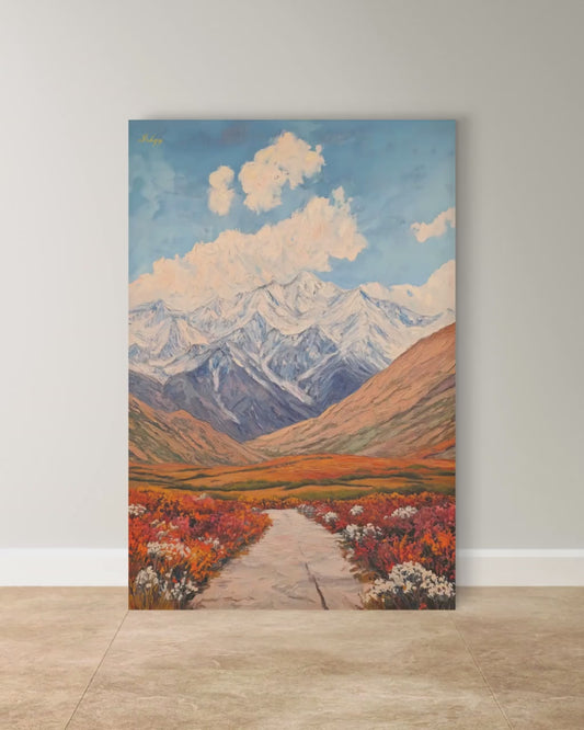 Fann Mountains Wall Art Vertical Canvas Print