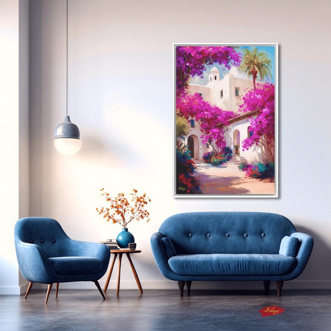 Mexican Art for Wall Hacienda Painting Mexican Wall Art Canvas Wall Art Framed Canvas Print Hacienda Decor Extra Large Housewarming Gift
