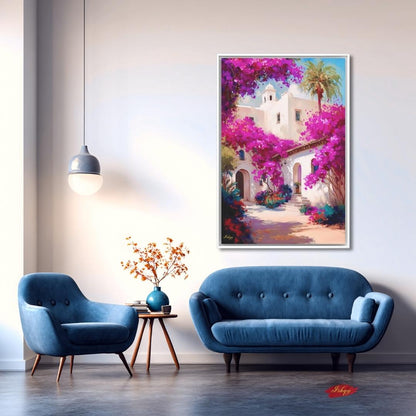 Mexican Art for Wall Hacienda Painting Mexican Wall Art Canvas Wall Art Framed Canvas Print Hacienda Decor Extra Large Housewarming Gift