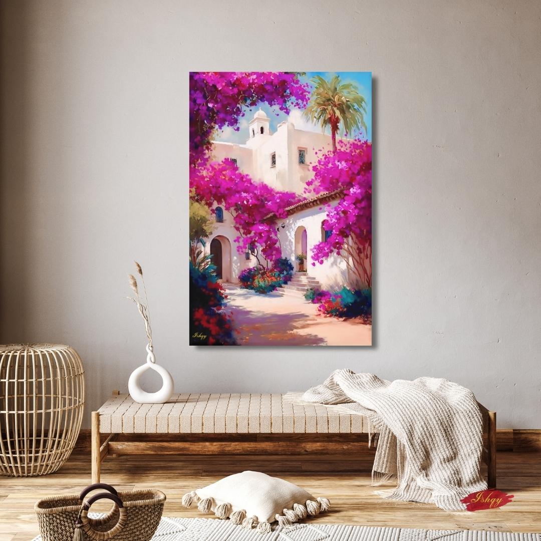 Mexican Art for Wall Hacienda Painting Mexican Wall Art Canvas Wall Art Framed Canvas Print Hacienda Decor Extra Large Housewarming Gift