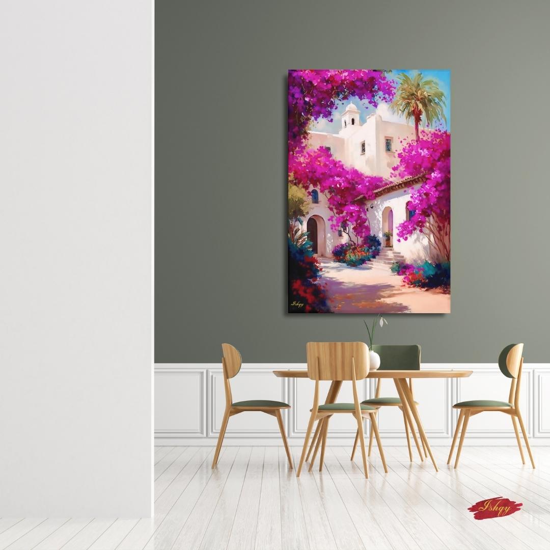 Mexican Art for Wall Hacienda Painting Mexican Wall Art Canvas Wall Art Framed Canvas Print Hacienda Decor Extra Large Housewarming Gift