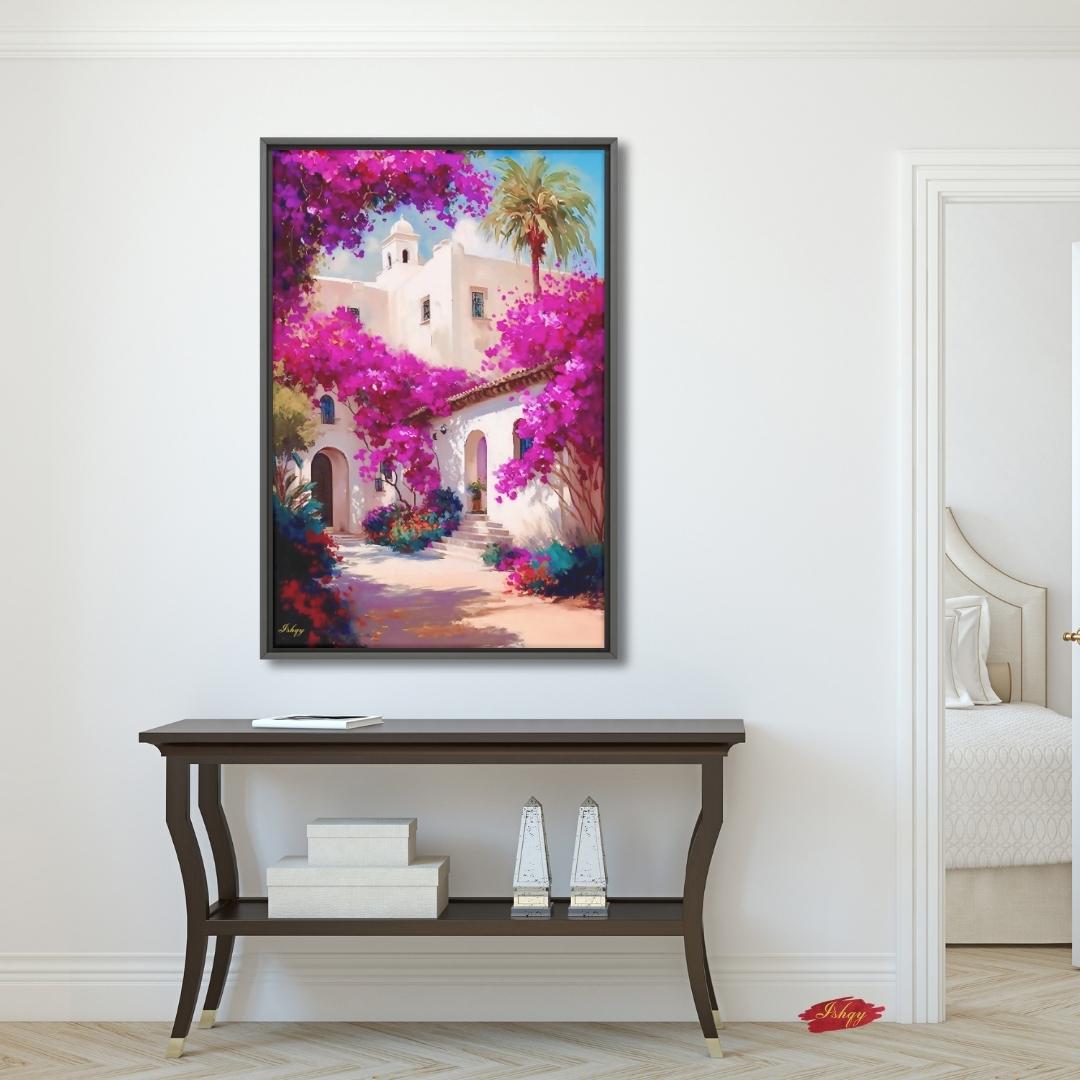 Mexican Art for Wall Hacienda Painting Mexican Wall Art Canvas Wall Art Framed Canvas Print Hacienda Decor Extra Large Housewarming Gift