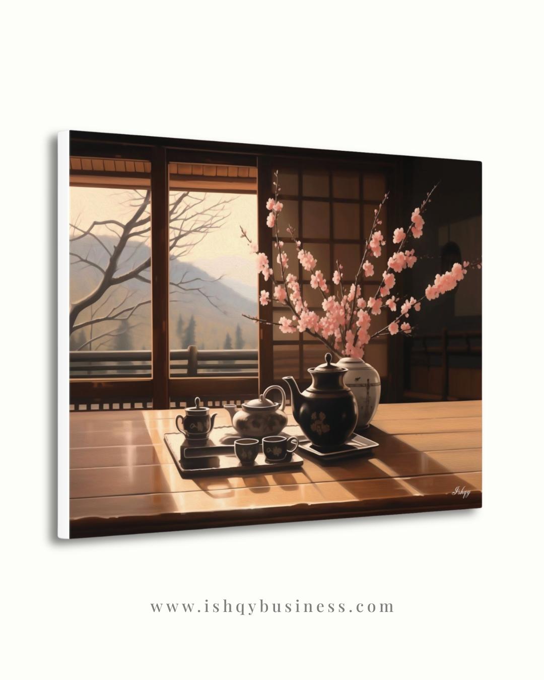 Japanese Tea Ceremony Wall Art, Traditional Chasen Canvas Print, Large Framed Zen Home Decor, Kyoto Travel Gift, Wabi-Sabi Aesthetic Painting