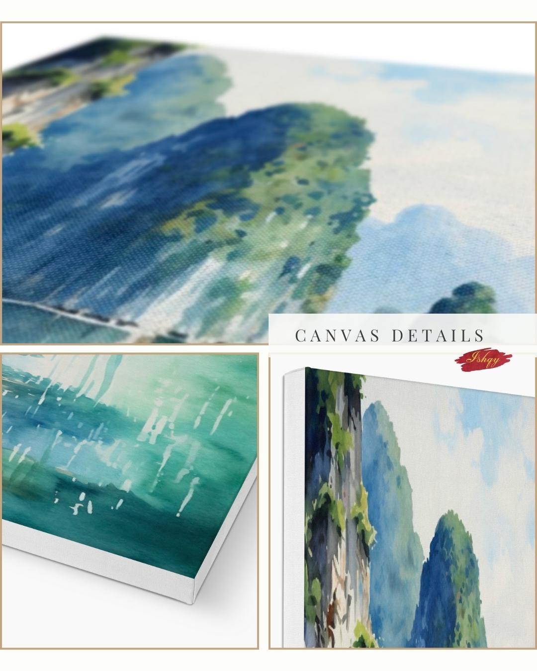 Ha Long Bay Wall Art Vietnam Landscape Canvas Painting Travel Wall Decor Coastal Art Living Room Bedroom Nature Home Decor