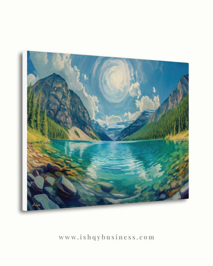 Moraine Lake Banff Wall Art Canadian Rockies Landscape Canvas Framed Canvas Art Print Mountain Home Decor Large Wall Art Gift Living Room Art