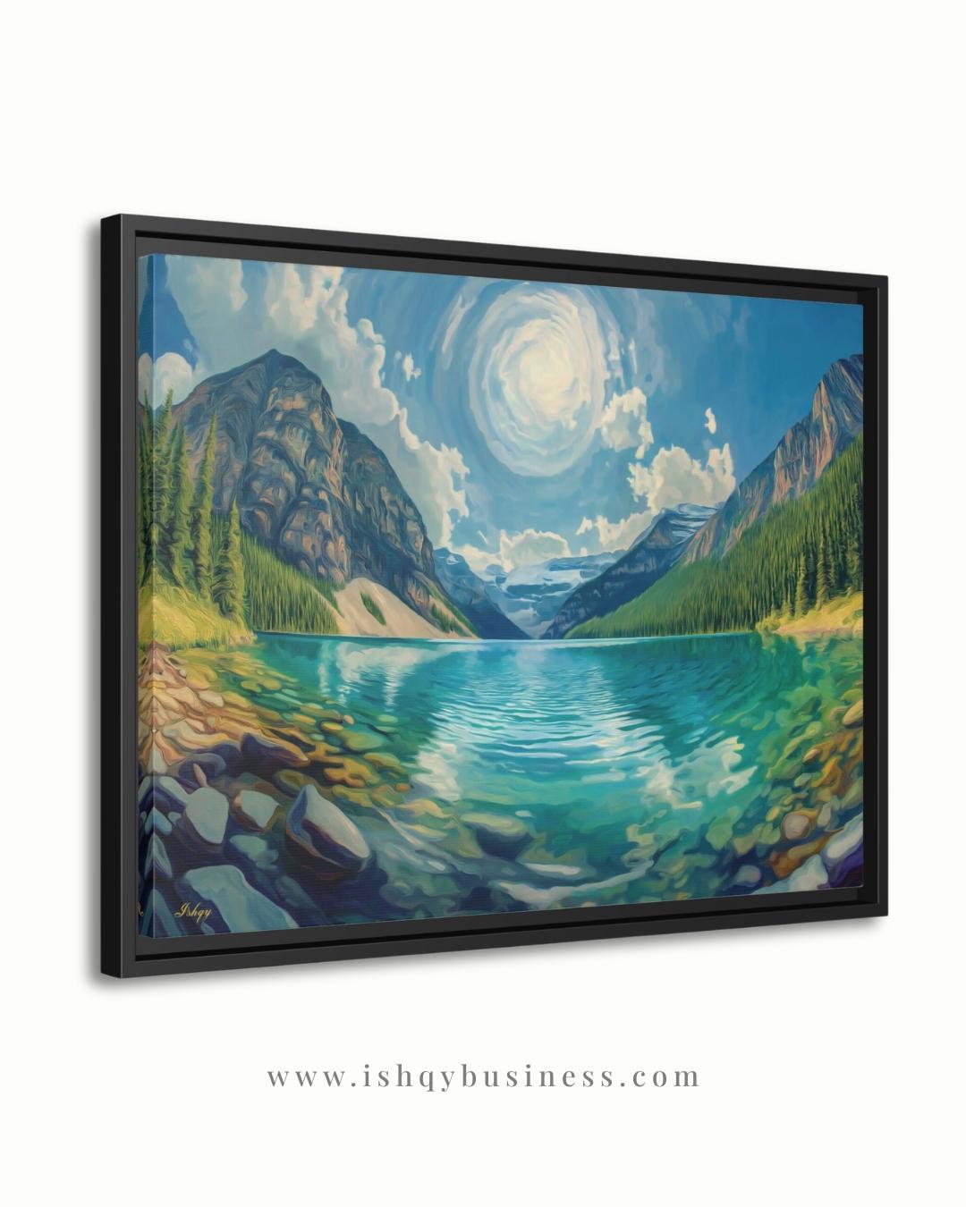 Moraine Lake Banff Wall Art Canadian Rockies Landscape Canvas Framed Canvas Art Print Mountain Home Decor Large Wall Art Gift Living Room Art