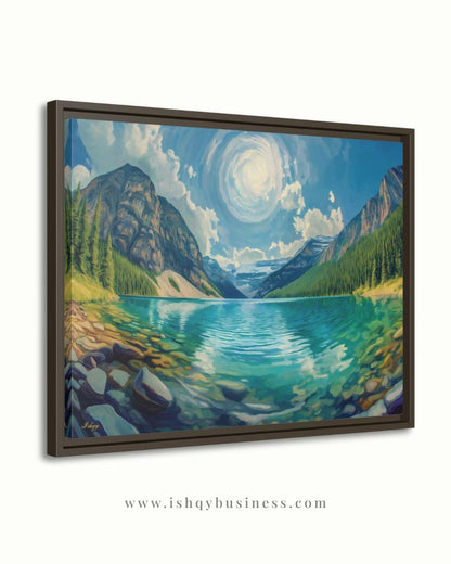 Moraine Lake Banff Wall Art Canadian Rockies Landscape Canvas Framed Canvas Art Print Mountain Home Decor Large Wall Art Gift Living Room Art