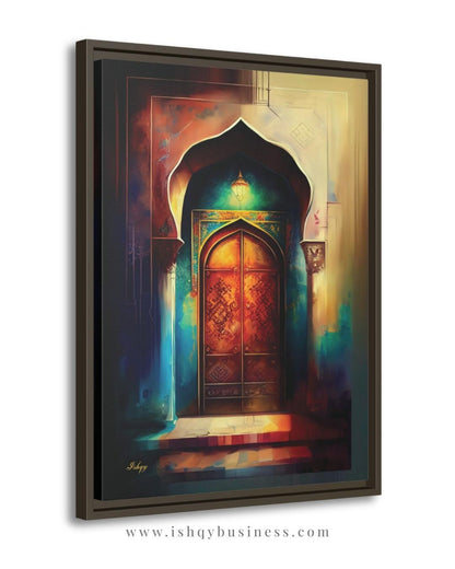 Moroccan Door Wall Art, Marrakech Archway Painting Print, Colorful Islamic Architecture Art, Boho Travel Decor, Moroccan Canvas Wall Art