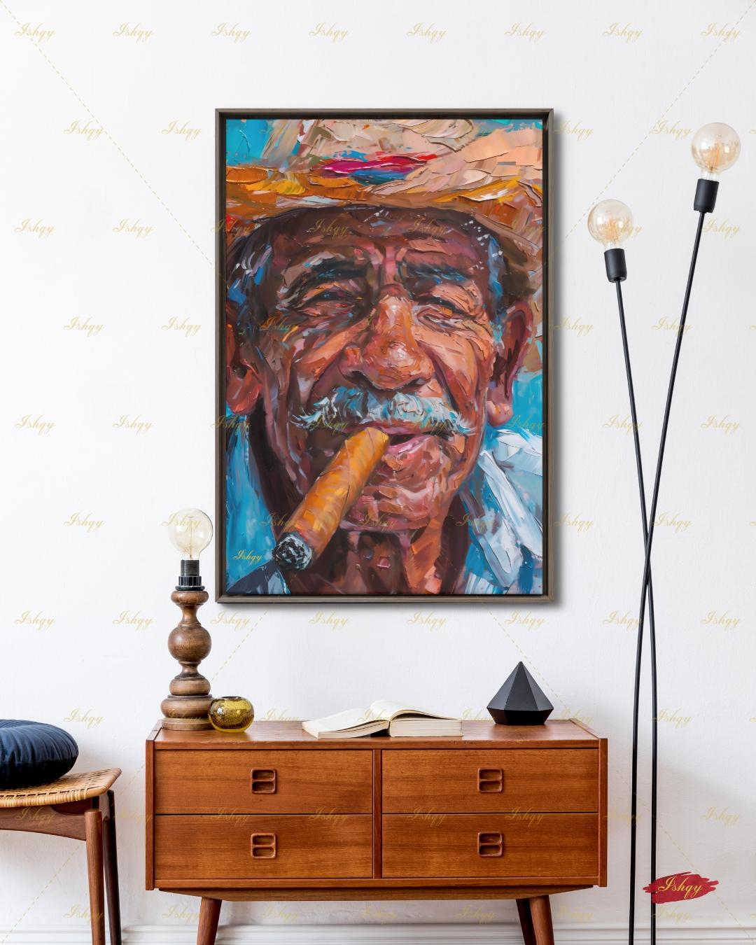 Salvadorian Man Art Print - Vibrant Central American Culture Portrait for Ethnic Home Decor and Travel Inspired Gift Idea