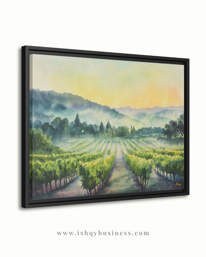 Napa Valley Vineyard Wall Art, California Wine Country Landscape Print, Scenic Vineyard Canvas, Rustic Countryside Artwork, Home Room Decor