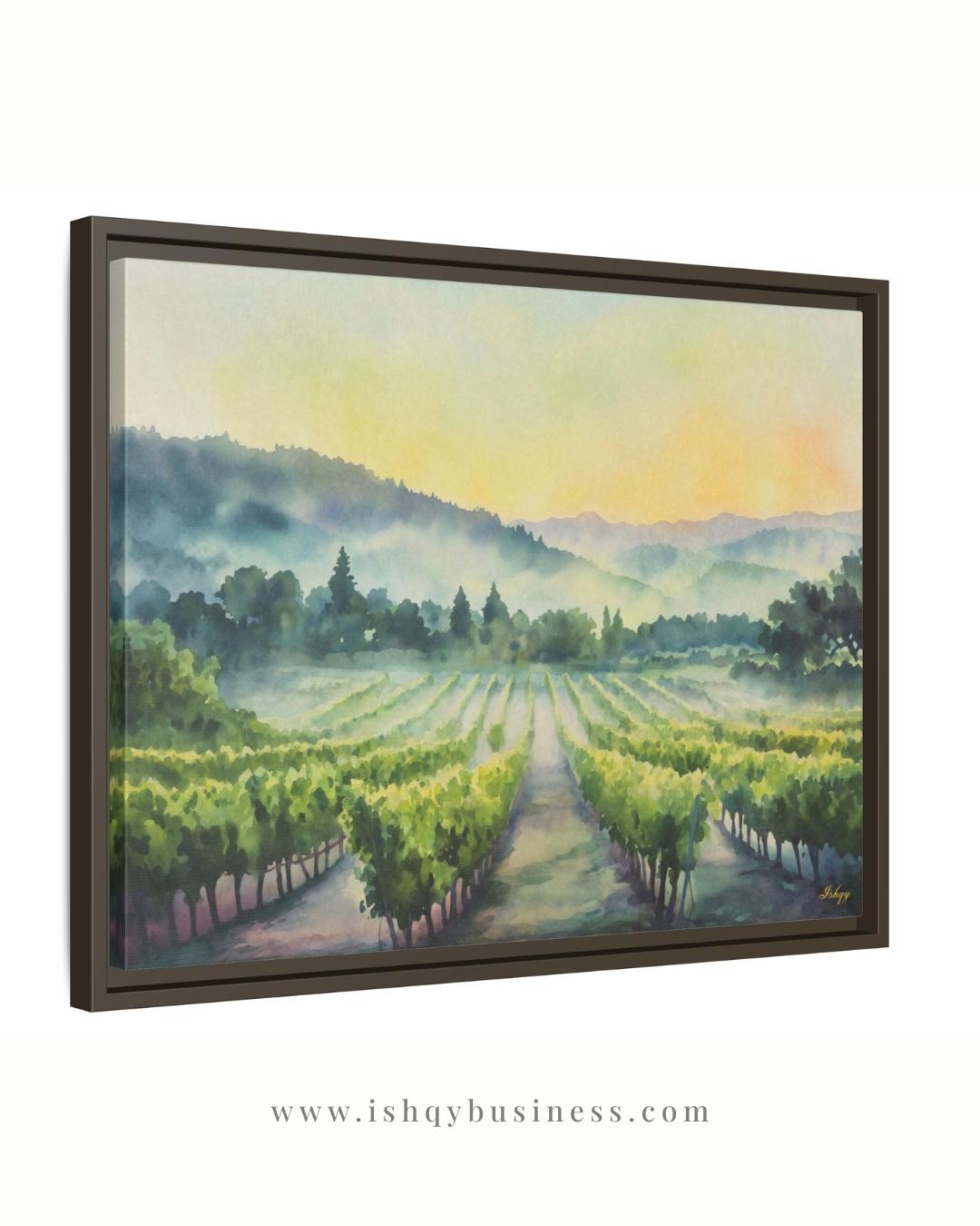 Napa Valley Vineyard Wall Art, California Wine Country Landscape Print, Scenic Vineyard Canvas, Rustic Countryside Artwork, Home Room Decor