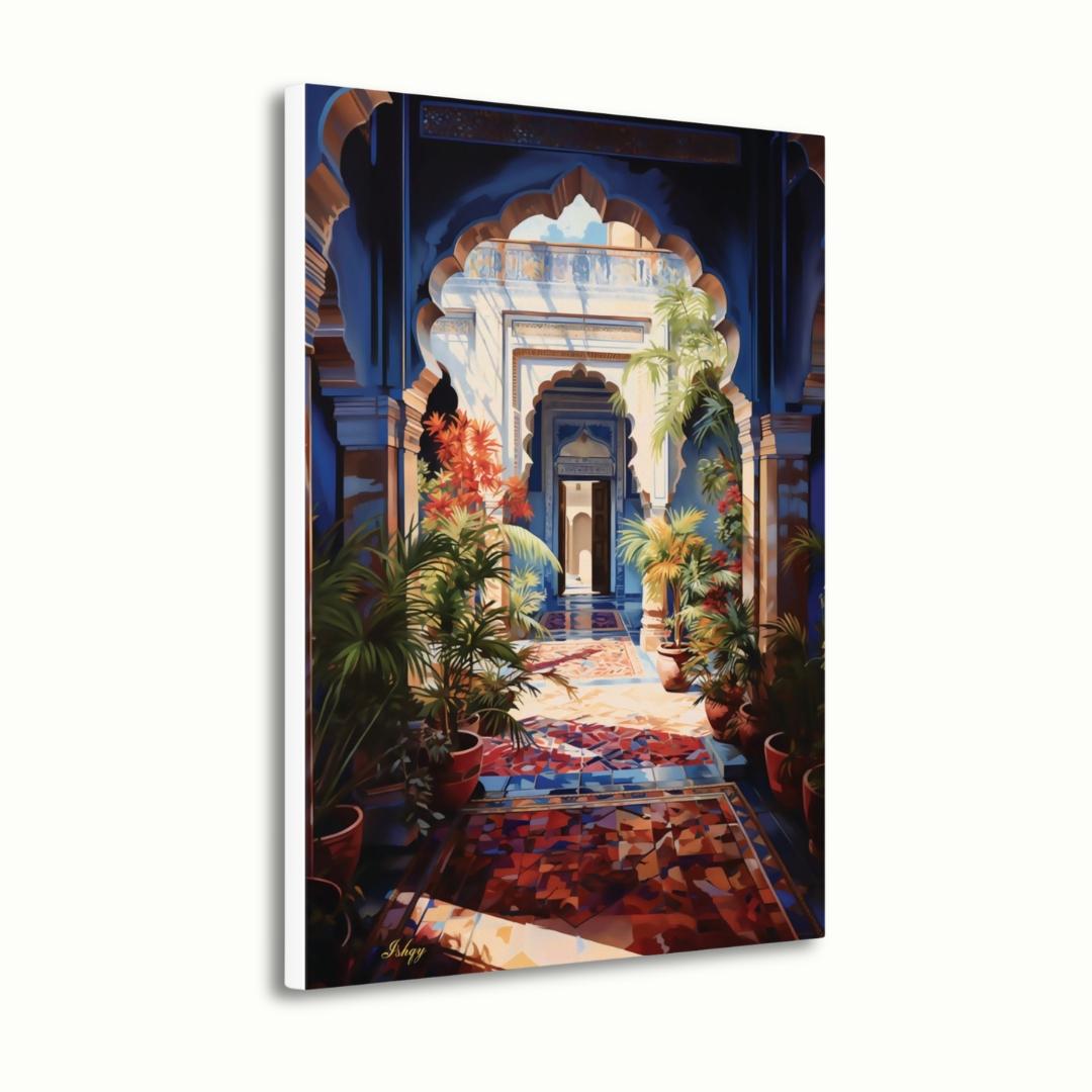 Large Indian Art Painting Indian Artwork Archway Painting Canvas Wall Art Framed Canvas Print Indian Wall Art Extra Large Housewarming Gift