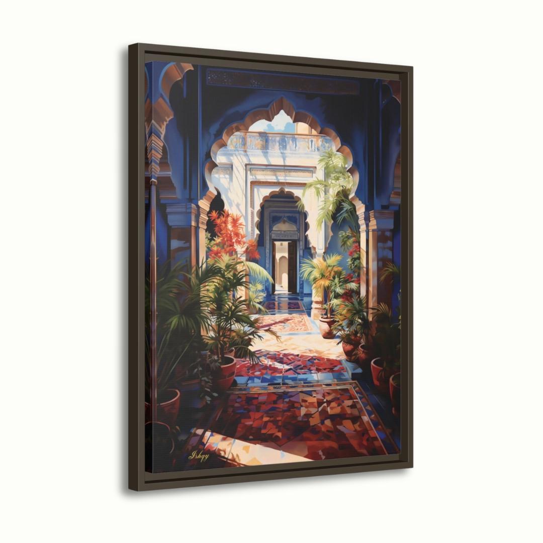 Large Indian Art Painting Indian Artwork Archway Painting Canvas Wall Art Framed Canvas Print Indian Wall Art Extra Large Housewarming Gift