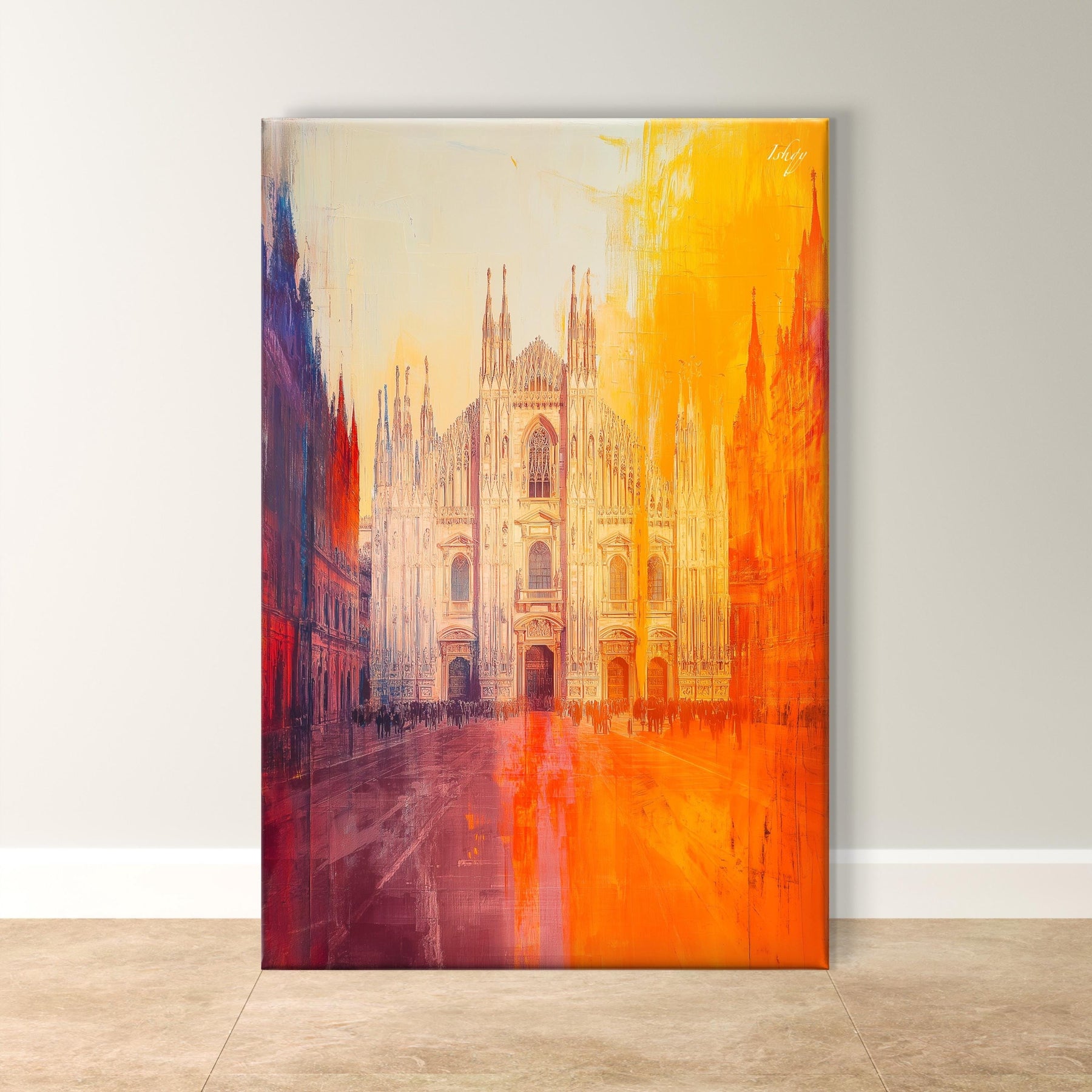 Duomo di Milano Art, Milan Wall Art - Framed Canvas, Italian Cathedral Decor, Architectural Poster, European Travel Home Gift Idea