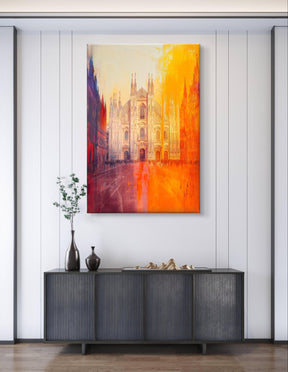 Duomo di Milano Art, Milan Wall Art - Framed Canvas, Italian Cathedral Decor, Architectural Poster, European Travel Home Gift Idea