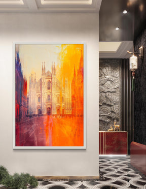 Duomo di Milano Art, Milan Wall Art - Framed Canvas, Italian Cathedral Decor, Architectural Poster, European Travel Home Gift Idea