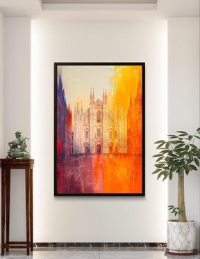 Duomo di Milano Art, Milan Wall Art - Framed Canvas, Italian Cathedral Decor, Architectural Poster, European Travel Home Gift Idea