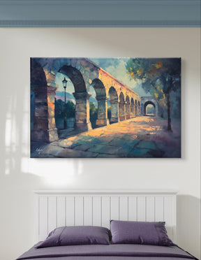 Morelia Wall Art, Michoacan Decor Print - Acueducto Framed Mexico Art, Vibrant Cultural Landscape, Historic Cityscape, Rustic Travel Home Gift