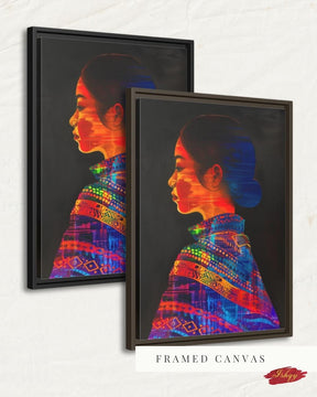 Filipino Woman Art Print - Vibrant Tribal Portrait, Ethnic Wall Decor, Colorful Indigenous Canvas, Modern Cultural Painting