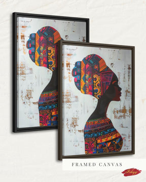 Puerto Rican Woman Art - Vibrant Afro-Caribbean Portrait, Colorful Boricua Wall Decor, Latin Heritage Print, Modern Canvas Painting Print