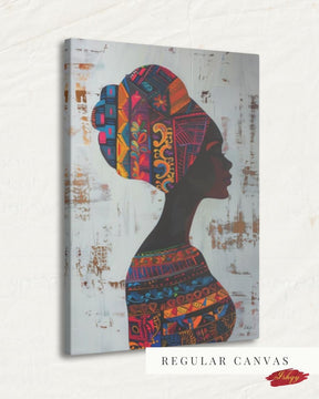 Puerto Rican Woman Art - Vibrant Afro-Caribbean Portrait, Colorful Boricua Wall Decor, Latin Heritage Print, Modern Canvas Painting Print