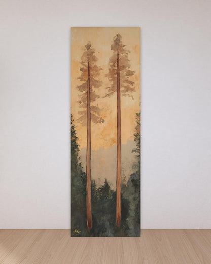 Rustic Pine Tree Wall Art, Nature Canvas Print, Minimalist Forest Painting, Framed Woodland Decor, Tall Tree Art Print

Golden Hour art print featuring tall pines at sunset with a serene forest view. Canvas & framed canvas painting print for warm, nature-inspired wall decor.