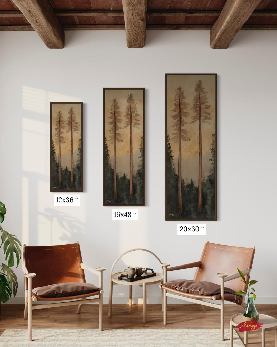 Rustic Pine Tree Wall Art, Nature Canvas Print, Minimalist Forest Painting, Framed Woodland Decor, Tall Tree Art Print

Golden Hour art print featuring tall pines at sunset with a serene forest view. Canvas & framed canvas painting print for warm, nature-inspired wall decor.
