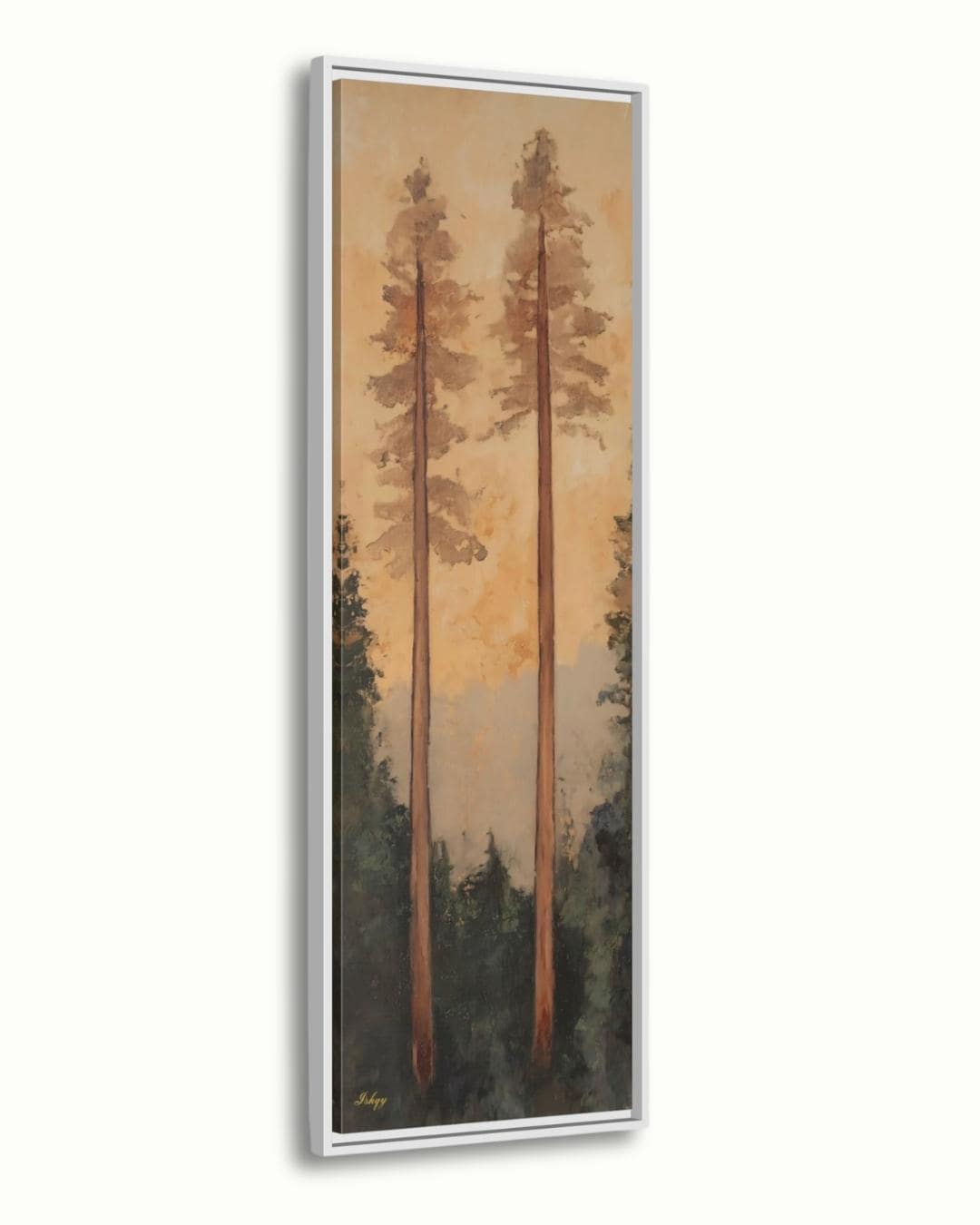 Rustic Pine Tree Wall Art, Nature Canvas Print, Minimalist Forest Painting, Framed Woodland Decor, Tall Tree Art Print

Golden Hour art print featuring tall pines at sunset with a serene forest view. Canvas & framed canvas painting print for warm, nature-inspired wall decor.