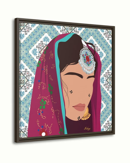 Baluchi Girl Canvas Wall Art, Framed Canvas, Tribal Woman Portrait Art Print, Cultural Home Decor, Ethnic Wall Art, Gift for Her Room.&nbsp;Daughter of Kabul celebrates Afghan beauty &amp; strength with tattoos, textiles &amp; jewelry. Canvas &amp; f