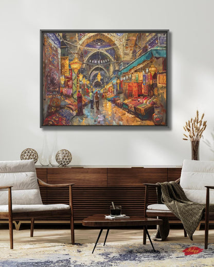 Grand Bazaar Istanbul Wall Art Print, Turkish Market Canvas, Colorful Bazaar Home Decor, Oriental Framed Wall Art, Souk Painting Print

Bring the energy and charm of Istanbul’s Grand Bazaar into your home with this vibrant wall art print. Featuring colorful lanterns, textiles, and market scenes, this Turkish-inspired canvas adds warmth and culture to any space. Perfect for living rooms, dining rooms, or as a unique gift.
