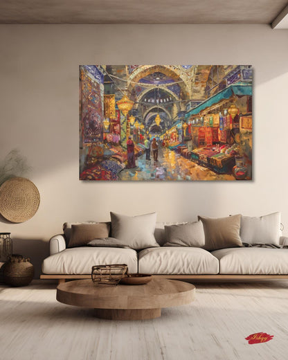Grand Bazaar Istanbul Wall Art Print, Turkish Market Canvas, Colorful Bazaar Home Decor, Oriental Framed Wall Art, Souk Painting Print

Bring the energy and charm of Istanbul’s Grand Bazaar into your home with this vibrant wall art print. Featuring colorful lanterns, textiles, and market scenes, this Turkish-inspired canvas adds warmth and culture to any space. Perfect for living rooms, dining rooms, or as a unique gift.