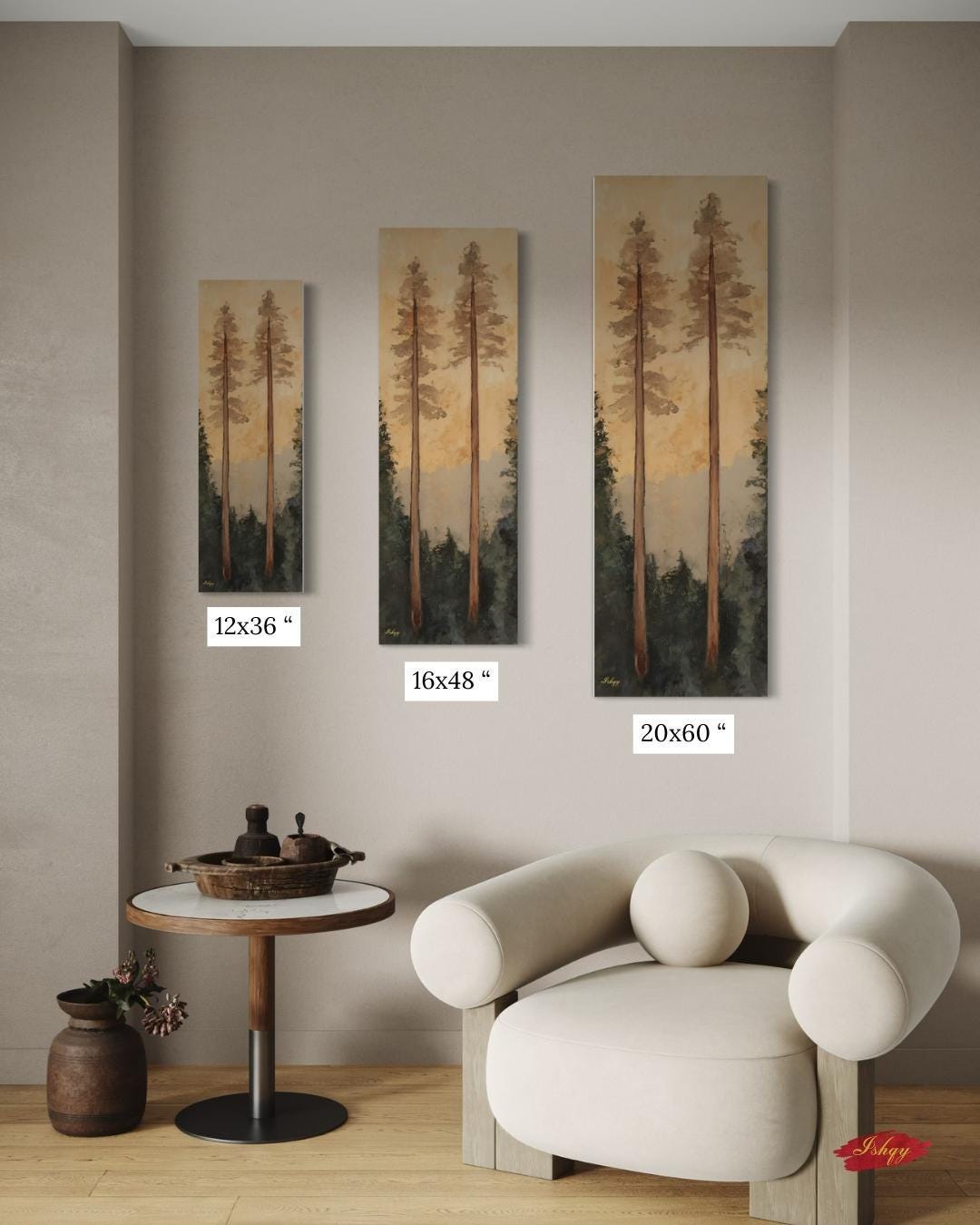 Rustic Pine Tree Wall Art, Nature Canvas Print, Minimalist Forest Painting, Framed Woodland Decor, Tall Tree Art Print

Golden Hour art print featuring tall pines at sunset with a serene forest view. Canvas & framed canvas painting print for warm, nature-inspired wall decor.