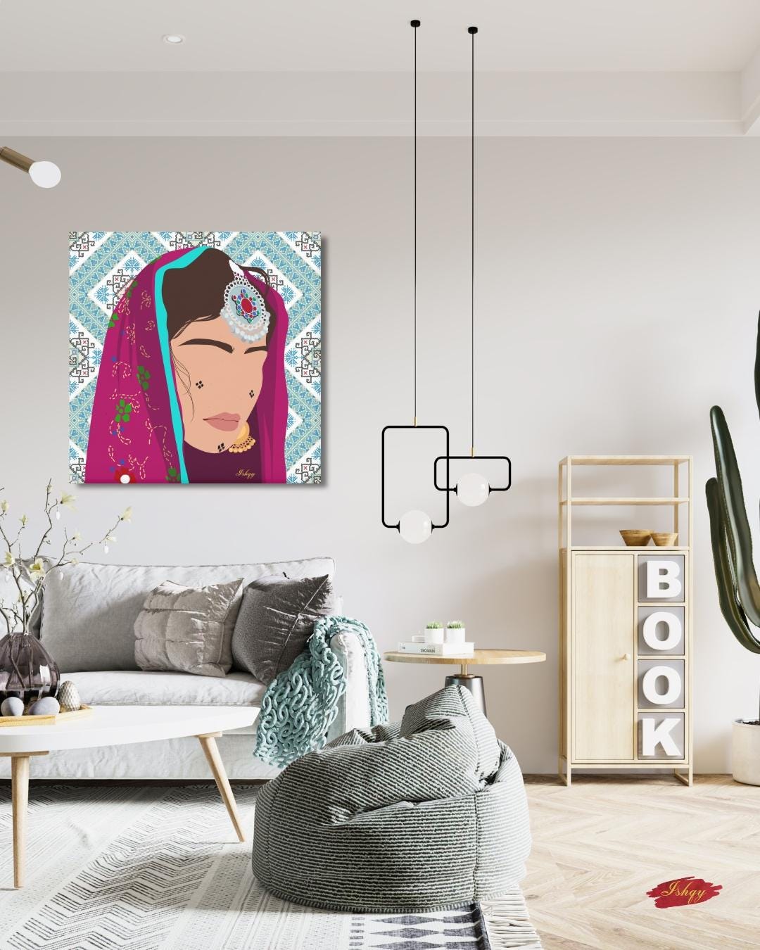Baluchi Girl Canvas Wall Art, Framed Canvas, Tribal Woman Portrait Art Print, Cultural Home Decor, Ethnic Wall Art, Gift for Her Room.&nbsp;Daughter of Kabul celebrates Afghan beauty &amp; strength with tattoos, textiles &amp; jewelry. Canvas &amp; f