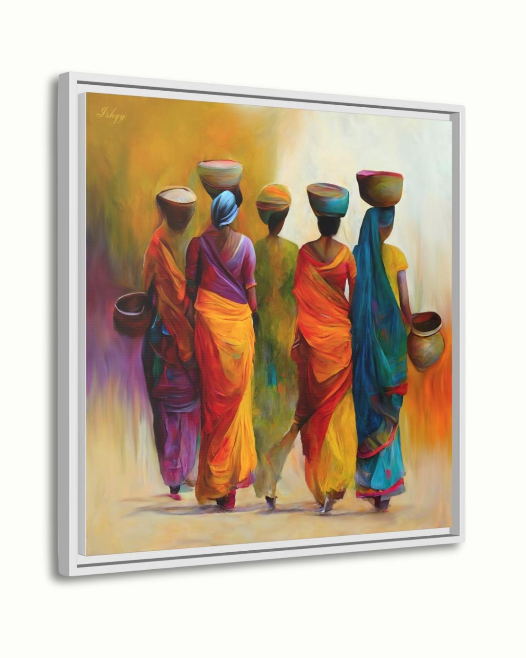 Mexican Wall Art, Charro Painting Print, Sombrero Man Art, Cultural Canvas, Framed Mexican Decor, Fiesta Wall Art, Traditional Mexico Print.&nbsp;Laado | Indian Women in Sarees Wall Art Print | Rural India Canvas | IshqyBusiness