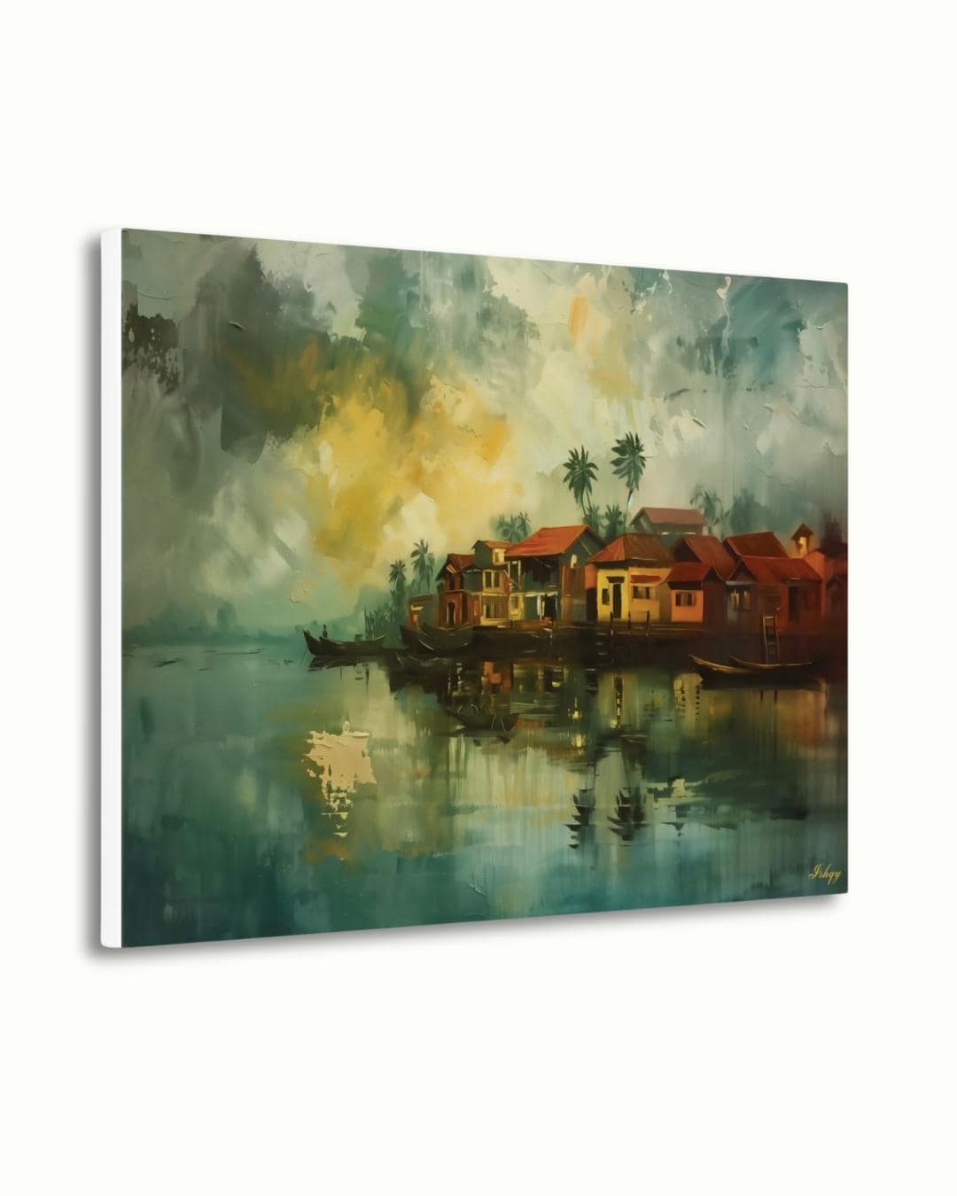 Kochi Wall Art Kerala Backwaters Painting Print, India Canvas Tropical Waterfront Landscape Travel Art Living Room Bedroom Home Wall Decor
Kochi City Landscape Painting Canvas Framed Canvas, Kerala Backwaters Art Print, India Wall Art For Living Room Office Home, Coastal Decor