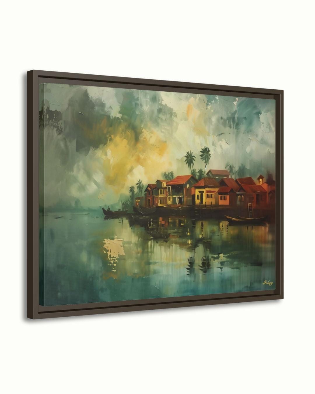 Kochi Wall Art Kerala Backwaters Painting Print, India Canvas Tropical Waterfront Landscape Travel Art Living Room Bedroom Home Wall Decor
Kochi City Landscape Painting Canvas Framed Canvas, Kerala Backwaters Art Print, India Wall Art For Living Room Office Home, Coastal Decor
