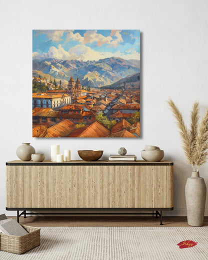Cusco Wall Art, Peru Canvas Print, Andes Mountain Cityscape, Colonial Rooftops Painting, Latin Travel Decor, Framed Canvas, Peru Gift
Cusco Peru Wall Art, Andean Mountain Cityscape Print, Historic Colonial Architecture Canvas, South American Travel Artwork Home Room Decor