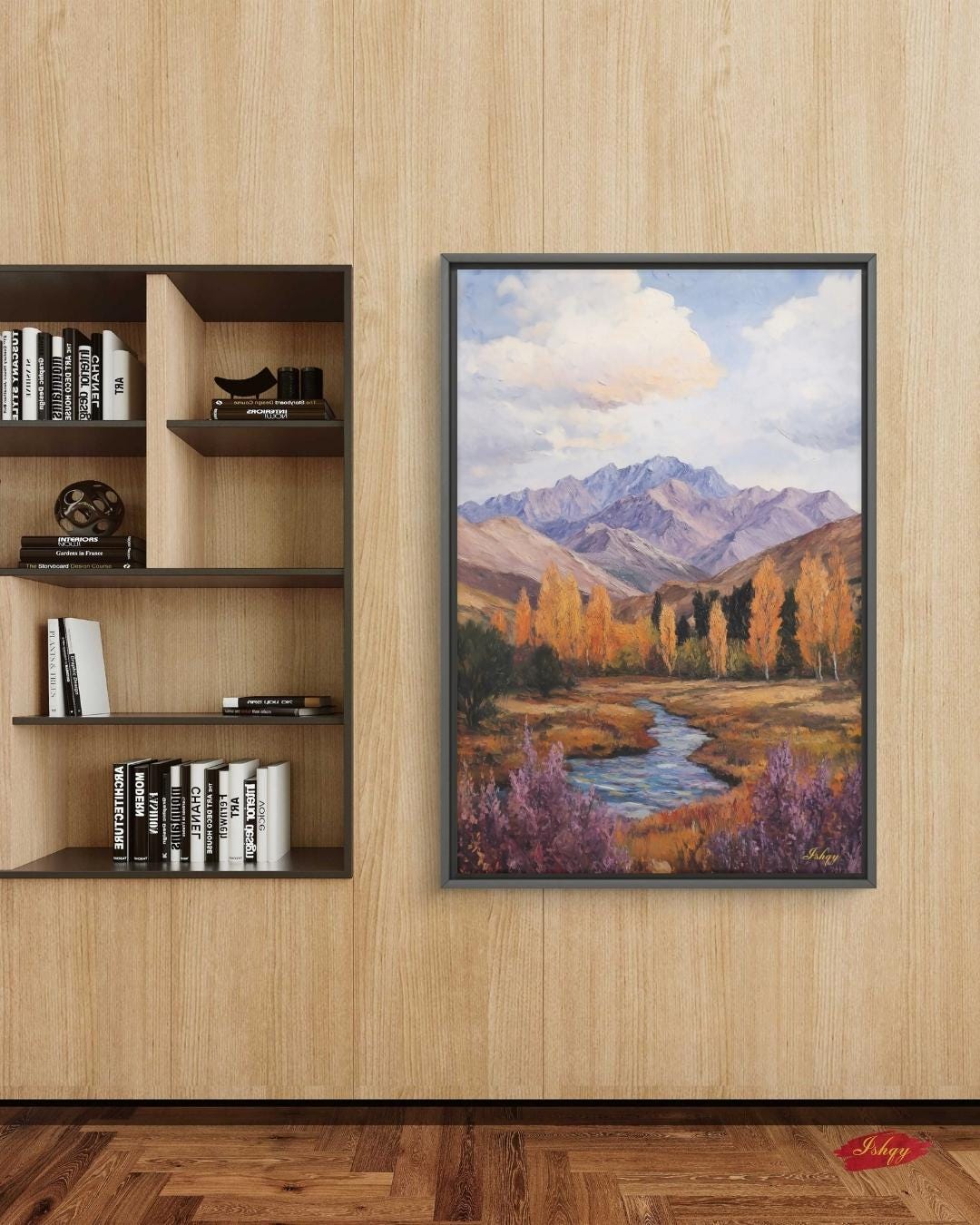 Fann Mountains Tajikistan Wall Art Canvas, Mountain Landscape Painting Print, Central Asia Nature Decor, Scenic Travel Art Gift