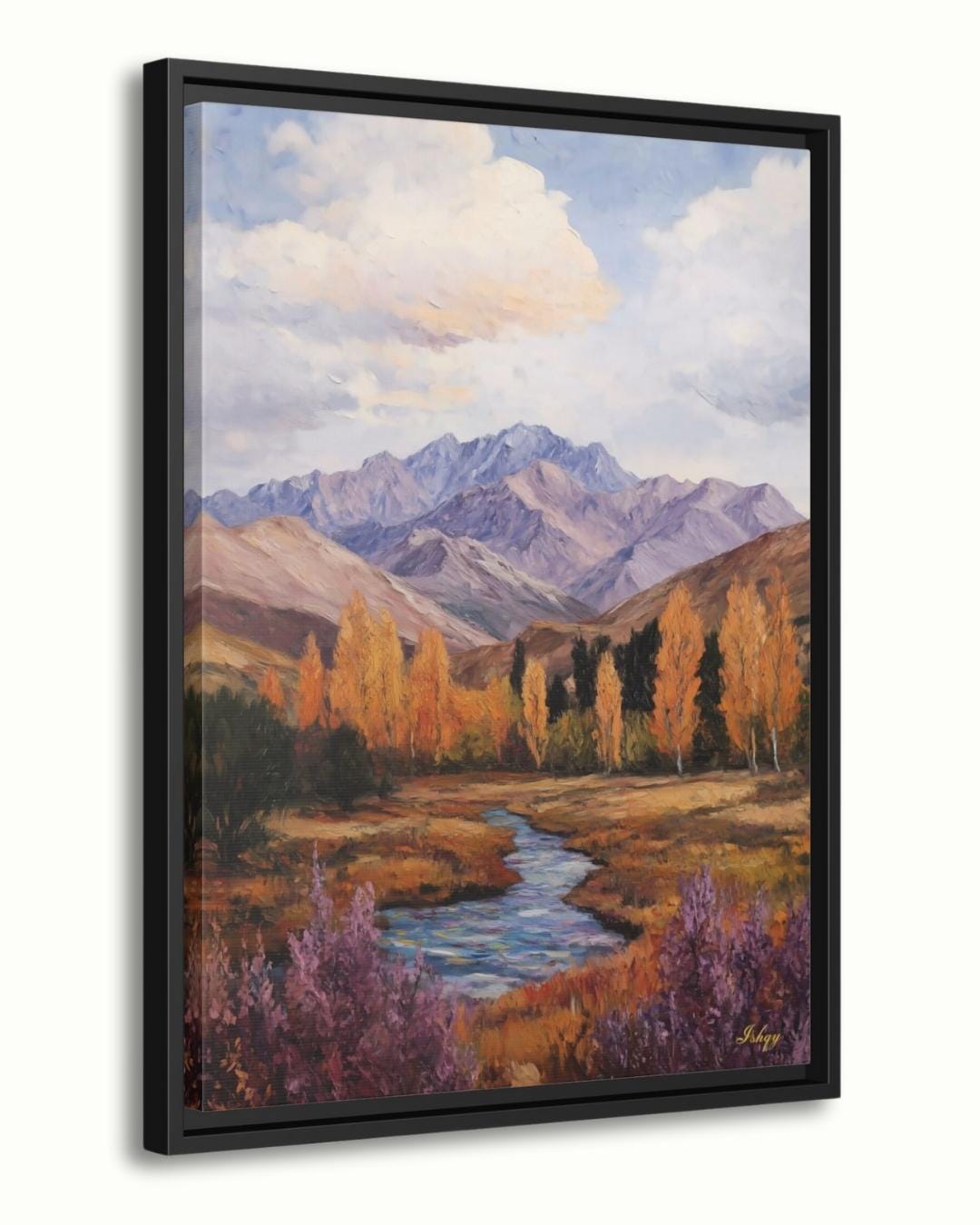 Fann Mountains Tajikistan Wall Art Canvas, Mountain Landscape Painting Print, Central Asia Nature Decor, Scenic Travel Art Gift