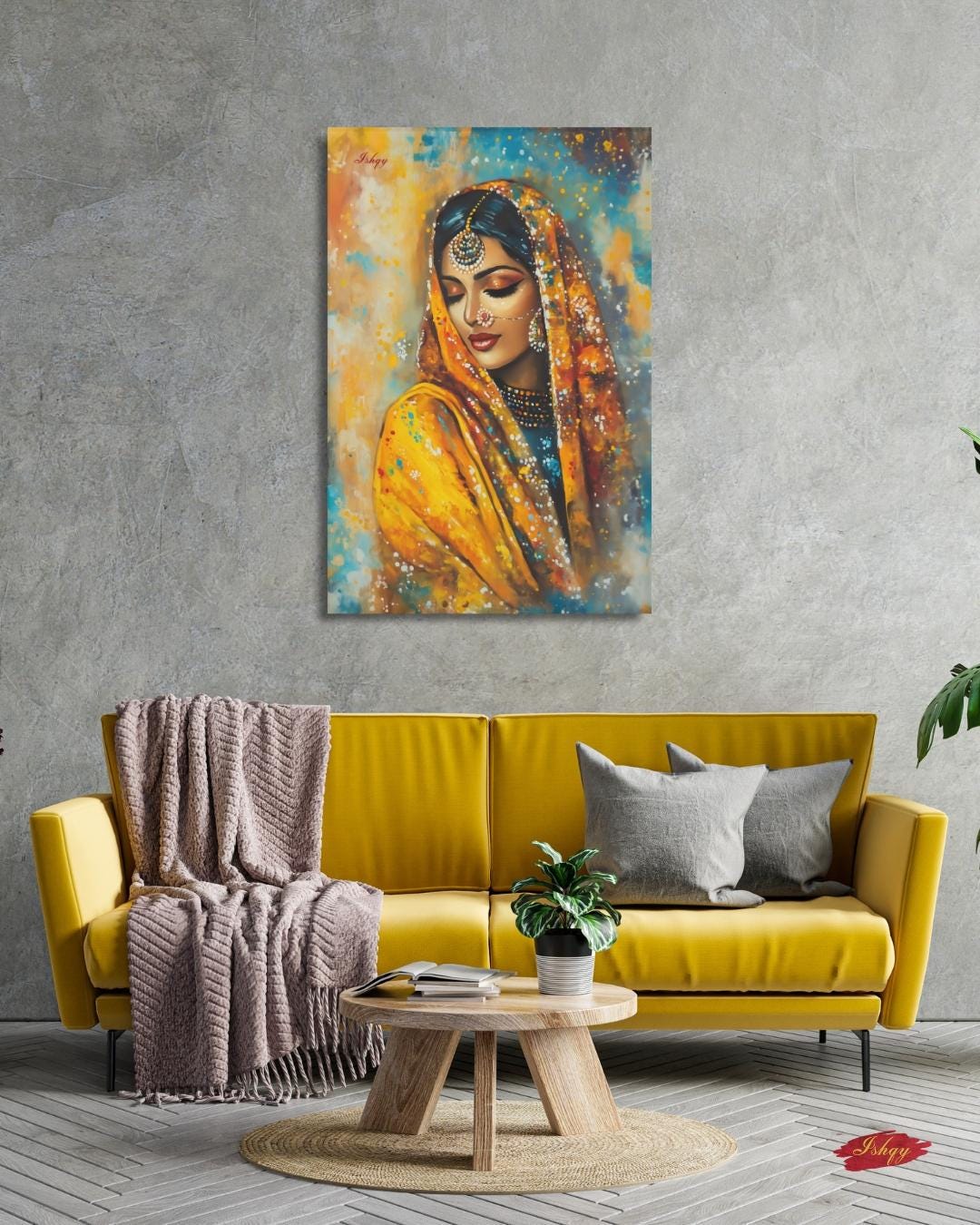 Indian Wall Art Canvas, Bride Golden Dupatta Framed Canvas Print, Colorful South Asian Portrait Oil Painting, Living Room Bedroom Decor
Punjabi Wall Art, Indian Woman Canvas Print, Cultural Portrait Decor, Sikh Art Gift for Her, Ethnic Home Decor Statement Piece