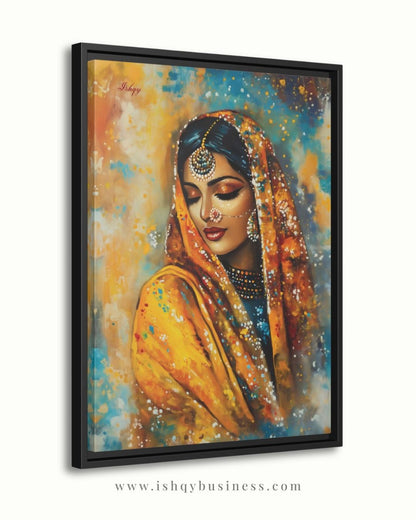 Indian Wall Art Canvas, Bride Golden Dupatta Framed Canvas Print, Colorful South Asian Portrait Oil Painting, Living Room Bedroom Decor
Punjabi Wall Art, Indian Woman Canvas Print, Cultural Portrait Decor, Sikh Art Gift for Her, Ethnic Home Decor Statement Piece