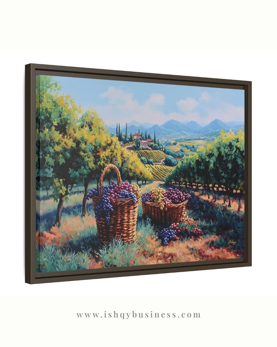 Napa Valley Vineyard Wall Art, Wine Country Canvas Print, Tuscany Style Landscape Artwork, Rustic Farmhouse Kitchen Decor