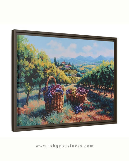 Napa Valley Vineyard Wall Art, Wine Country Canvas Print, Tuscany Style Landscape Artwork, Rustic Farmhouse Kitchen Decor