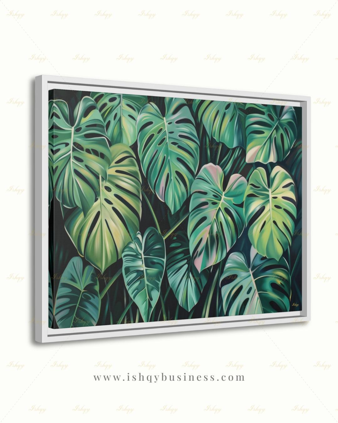 Verdor Monstera Canvas Wall Art – Tropical Botanical Leaves